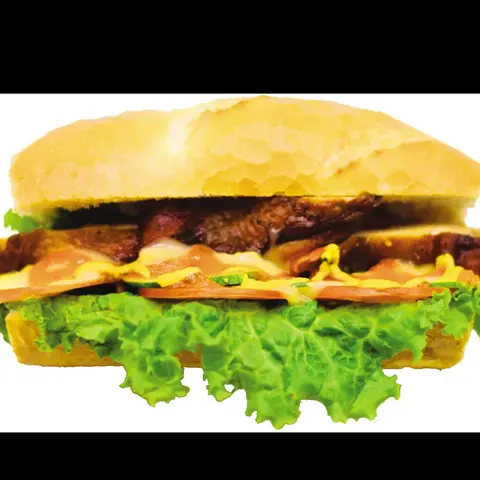 Hình ảnh Bánh mì gà nướng mật ong