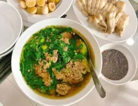 Hình ảnh Canh mùng tơi nấu cua cà pháo