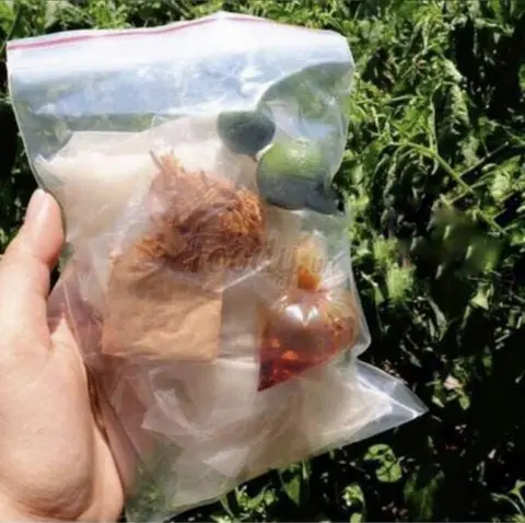 Hình ảnh Bánh tráng muối nhuyễn hành phi sate