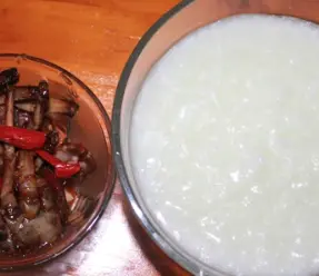 Hình ảnh Cháo trắng ba khía trộn