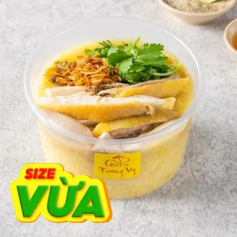 Hình ảnh Cháo gà xé phay - phần vừa