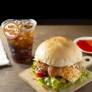 Hình ảnh Mua 1 Tặng 1 (Burger Đăc biệt 4 tầng + 1 ly coca Tặng 01 Vỏ bánh mì tươi Hamburger)
