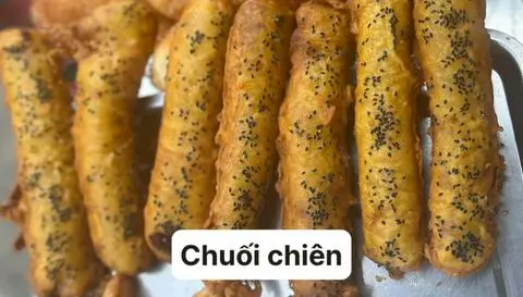 Hình ảnh Chuối chiên mè đen