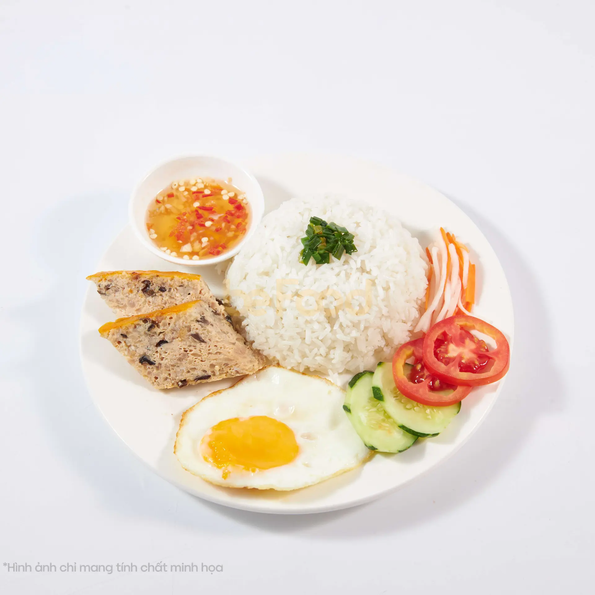 Hình ảnh Cơm chả ốp la