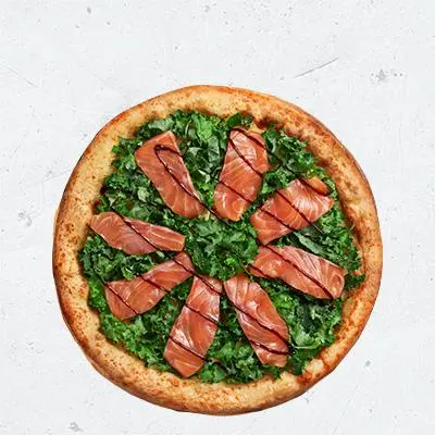 Hình ảnh Pizza Cá Hồi Xông Khói & Cải Xoăn