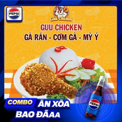 Hình ảnh Combo Cơm Gà Sốt Mắm Tỏi + 01 Pepsi