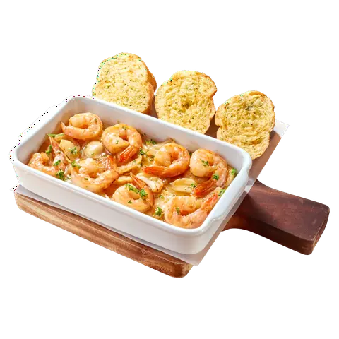 Hình ảnh Tôm bơ tỏi - bánh mì nướng