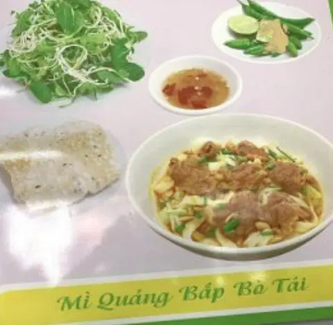 Hình ảnh Mì quảng bắp bò tái