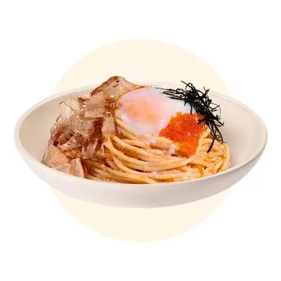 Hình ảnh Wafu pasta cá bào trứng onsen xốt mentaiko