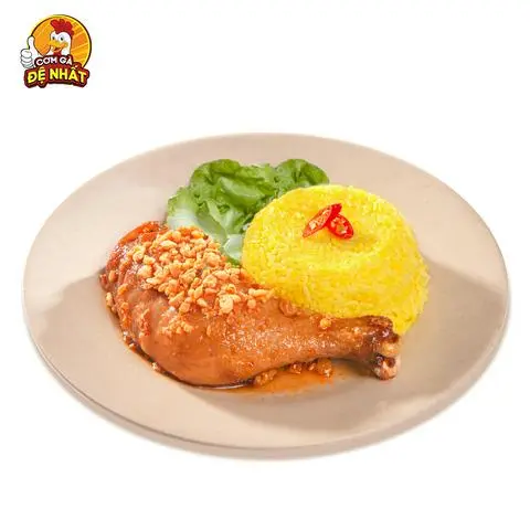 Hình ảnh Cơm Đùi gà Xốt Mắm tỏi (SIZE VỪA)