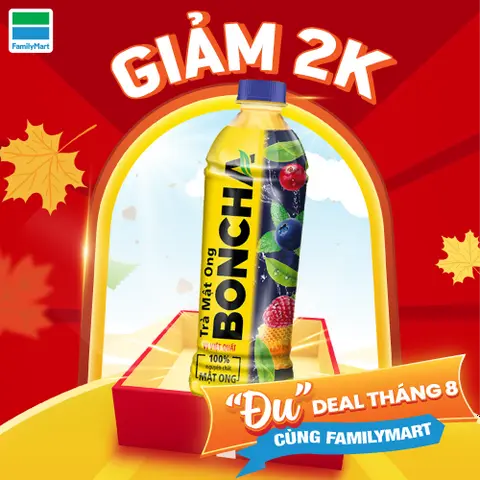 Hình ảnh Trà Mật Ong Vịêt Quất Boncha 450Ml Giảm 2,000Đ