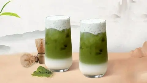 Hình ảnh Trà sữa matcha kem foam