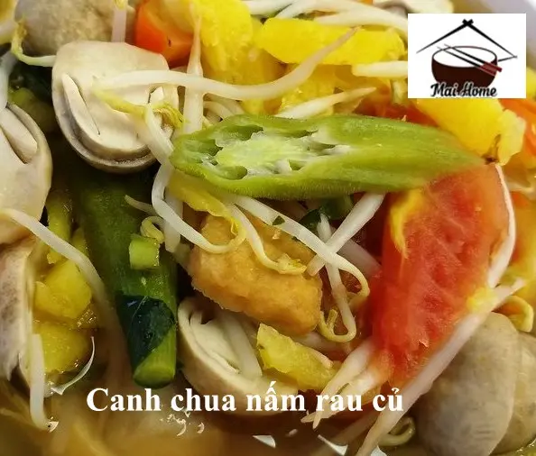 Hình ảnh Canh chua nấm rau củ