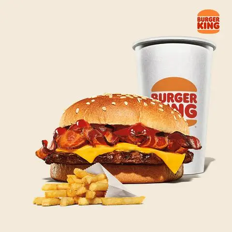 Hình ảnh Combo Burger Bò Thịt Heo Xông Khói Cỡ Vừa