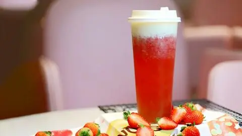 Hình ảnh Trà dâu machiato