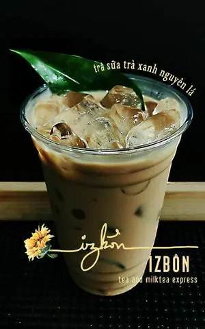 Hình ảnh Trà sữa trà xanh nguyên lá