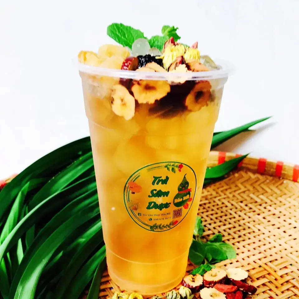 Hình ảnh Sâm bông cúc bạc hà - full 7 topping