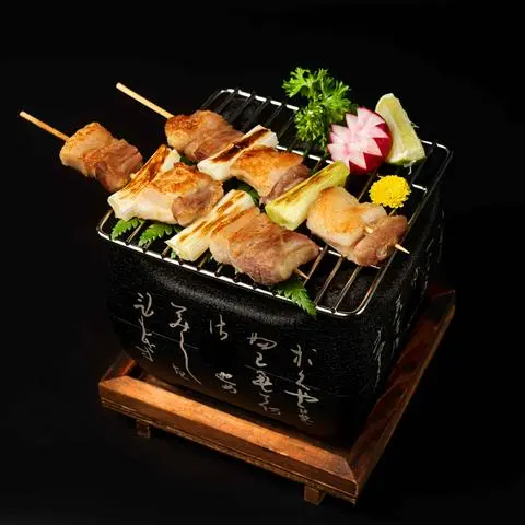 Hình ảnh Ba rọi xiên hành baro nướng - pork belly skewers with leek - ya08