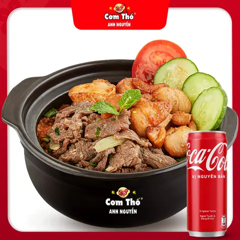 Hình ảnh Combo thố bò gà - Coca
