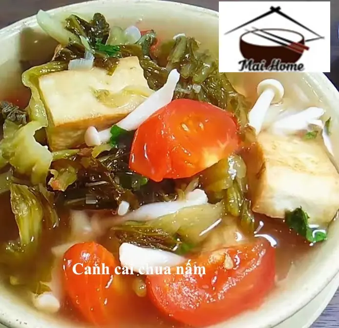 Hình ảnh Canh cải chua đậu hủ non
