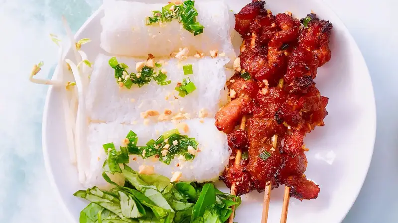 Hình ảnh Bánh hỏi thịt nướng