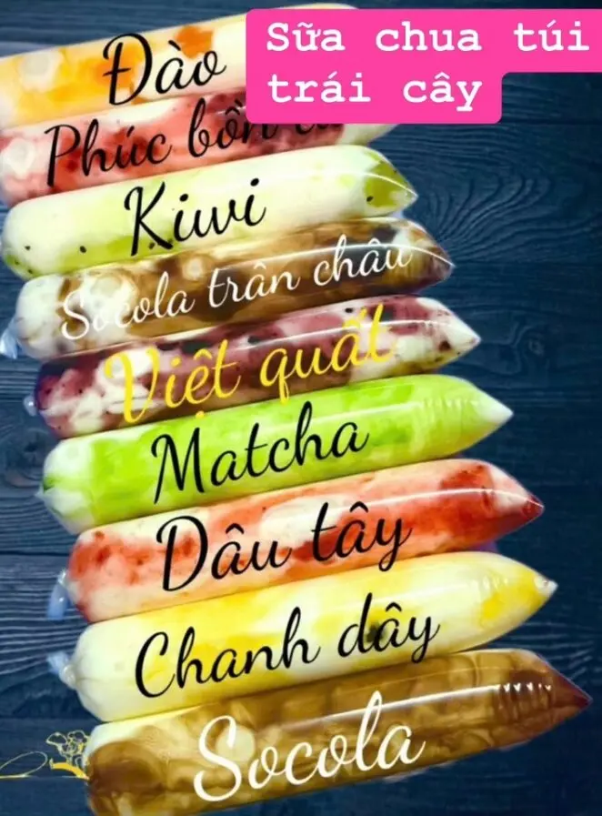 Hình ảnh 10 túi Sữa chua túi mix trái cây