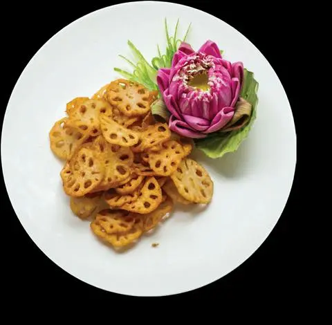 Hình ảnh Củ sen chiên giòn chay