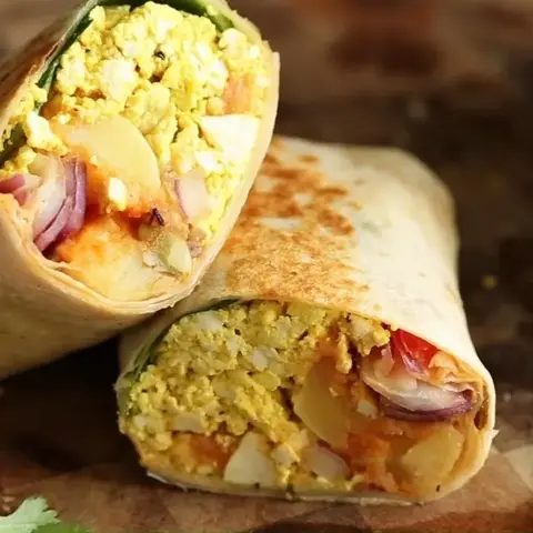 Hình ảnh Tacos trứng và thịt xông khói - Bacon egg tacos