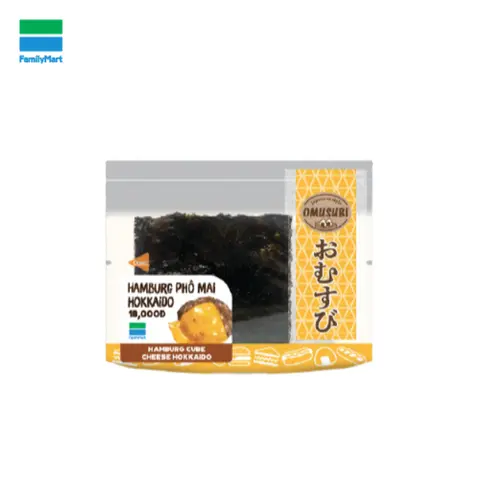Hình ảnh Big Omusubi Hamburg Phô Mai Hokkaido M&G Và Cube