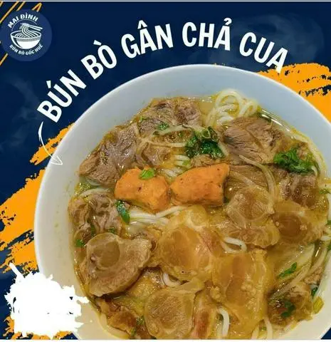 Hình ảnh Bún bò gân chả cua