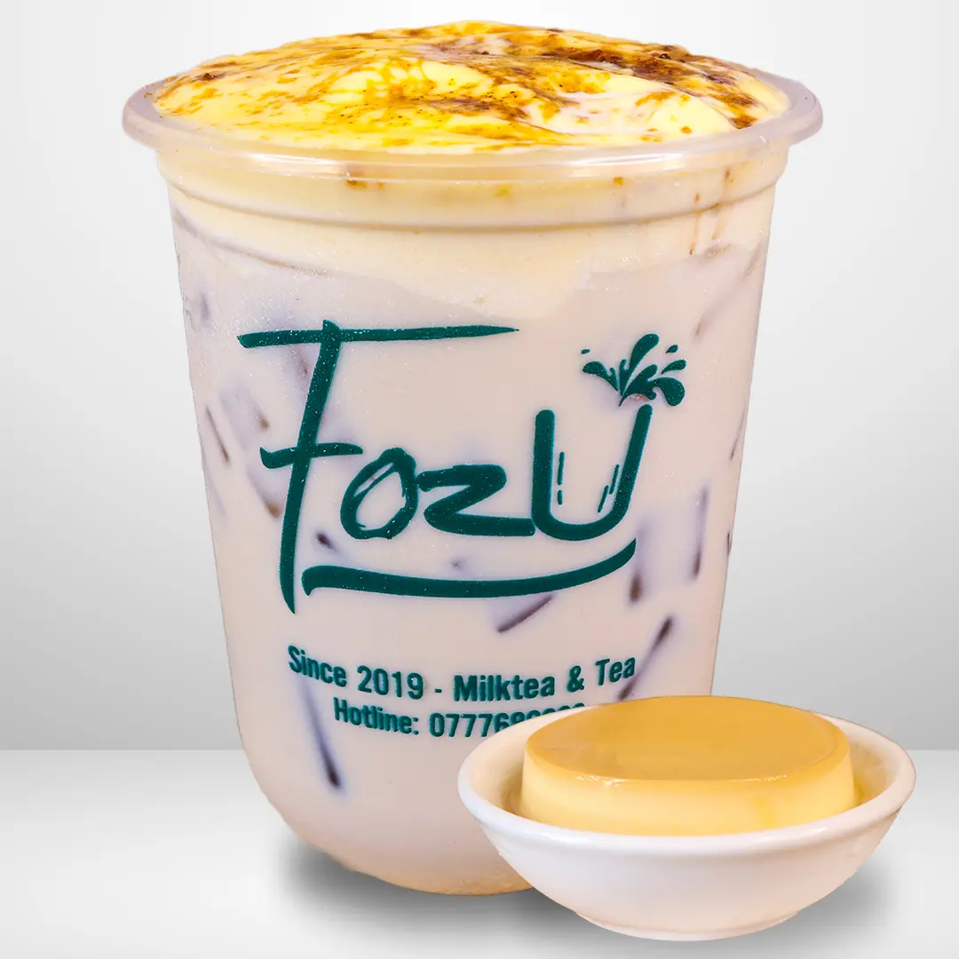 Hình ảnh Trà sữa flan kem trứng nướng