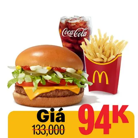Hình ảnh Phần ăn burger bò phô mai đặc biệt