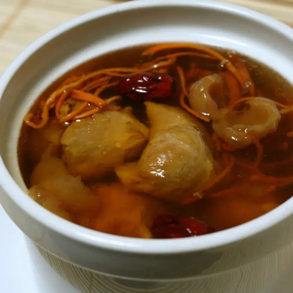 Hình ảnh Canh bắp heo tiềm hoa trùng thảo