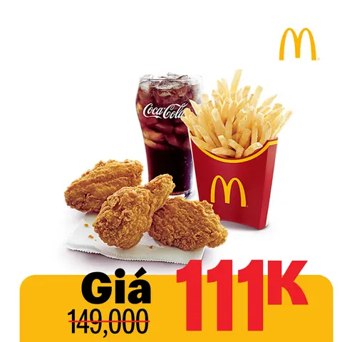 Hình ảnh Phần ăn 3 cánh gà cắt khúc McWings