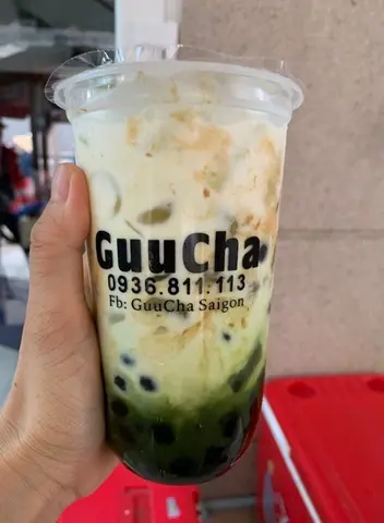 Hình ảnh Trà sữa thái xanh thạch làm