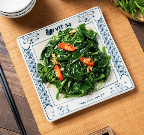 Hình ảnh Rau mùng tơi xào cay
