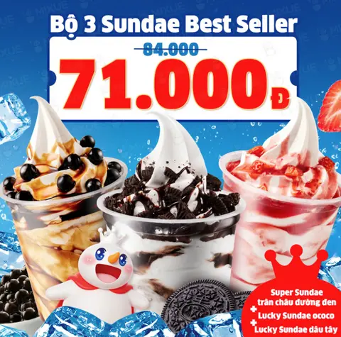 Hình ảnh Bộ 3 Sundae Best Seller