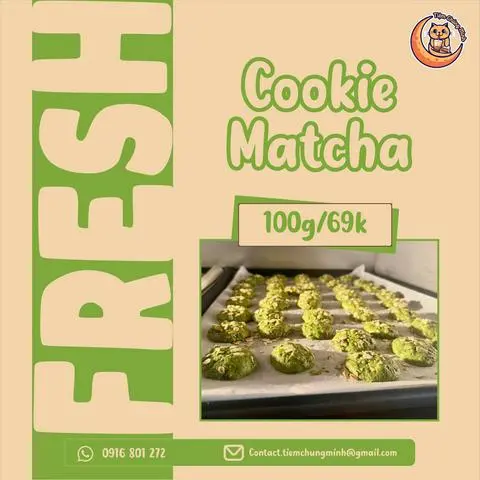 Hình ảnh Cookie matcha - 100gr