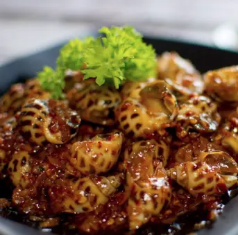 Hình ảnh Ốc hương nướng sốt tiêu đen