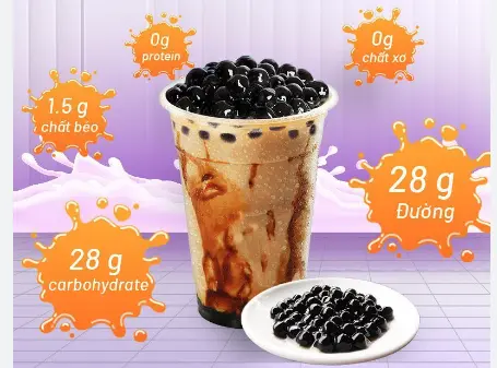 Hình ảnh Trà sữa giảm béo full topping
