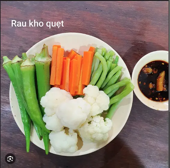 Hình ảnh Cơm rau thập cẩm kho quẹt