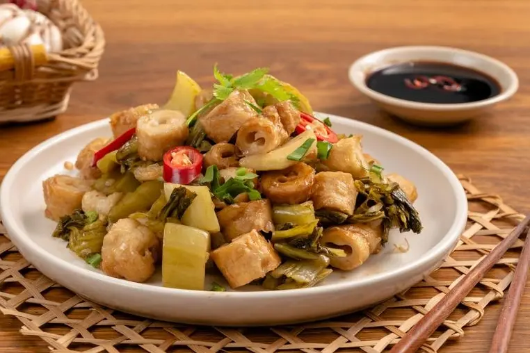 Hình ảnh Lòng heo xào cải chua - 300g