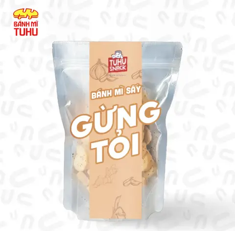 Hình ảnh Bánh Mì Lát Gừng Tỏi - Tuhu Snack