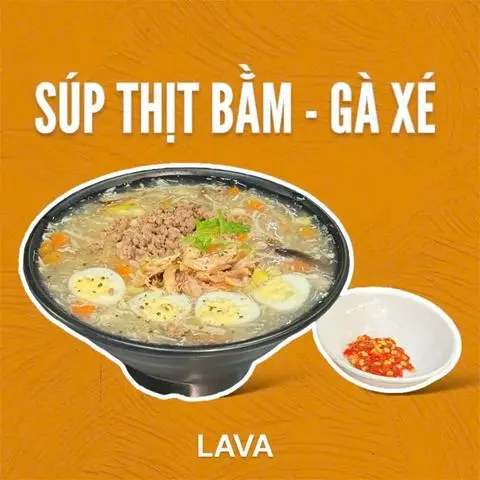 Hình ảnh Súp bò bằm gà xé