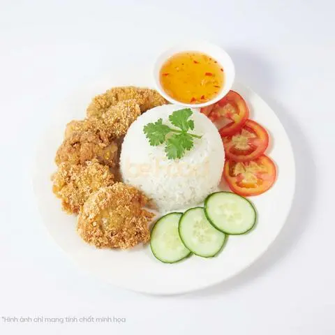 Hình ảnh Cơm thịt heo chiên xù sốt trứng