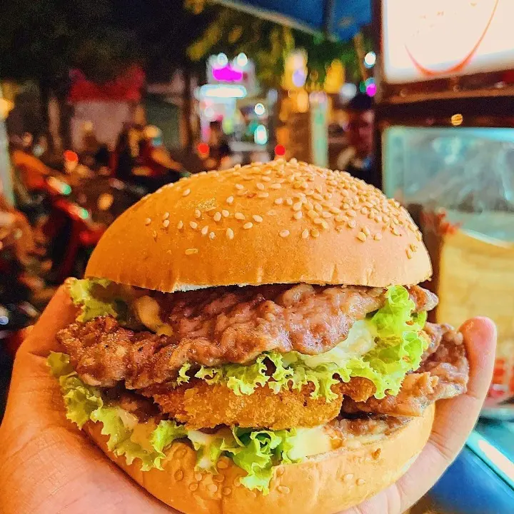 Hình ảnh Burger Bò 2 Tầng Trứng 2 Phô Mai + 1 Pepsi