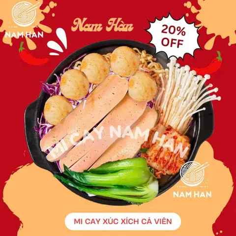 Hình ảnh Mì cay xúc xích cá viên