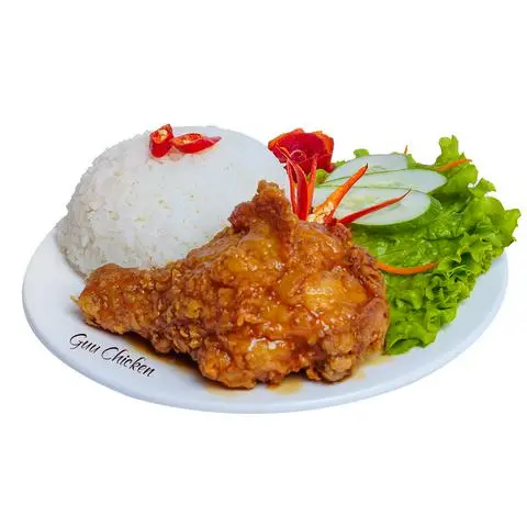 Hình ảnh Cơm gà sốt mật ong