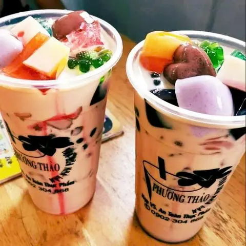 Hình ảnh Trà sữa đặc biệt fun topping+bánh flan 
