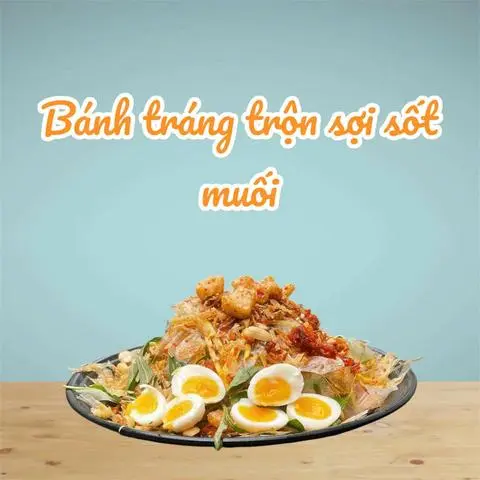 Hình ảnh Bánh tráng trộn sợi sốt muối